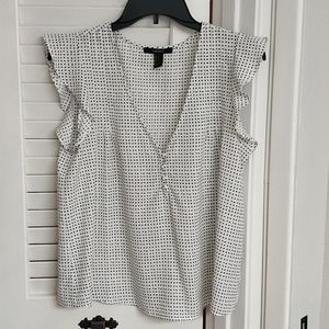 Ruffle sleeves blouse